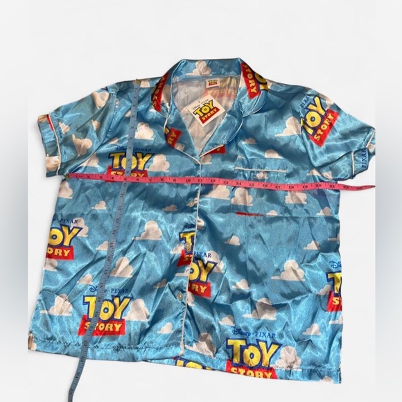 Disney Toy Story Women’s Satin Pajama Set - Light Blue Size 12/14 - Picture 4 of 8